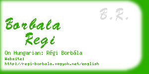 borbala regi business card